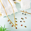 20Pcs 10 Colors 304 Stainless Steel Micro Pave Cubic Zirconia Charms STAS-TA0002-92-8