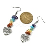 Natural & Synthetic Mixed Stone Chips Dangle Earrings EJEW-JE05390-04-2