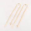 Brass Stud Earring Findings KK-Q735-364G-1