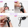 4Pcs 2 Colors Zinc Alloy Push Gate Snap Keychain Clasp Findings FIND-CA0005-88-4