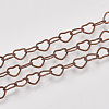 Soldered Brass Covered Iron Heart Chains CH-S125-04A-R-1