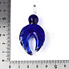 Handmade Silver Foil Lampwork Big Pendants FOIL-N031-01C-3