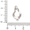 304 Stainless Steel Textured Links Connector Charms STAS-K302-02B-P-3