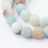 Natural Flower Amazonite Bead Strands G-G735-61F-8mm-3