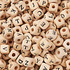 ddPrinted Natural Wood Beads WOOD-KS0001-12-4
