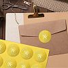 12 Sheets Self Adhesive Gold Foil Embossed Stickers DIY-WH0451-032-6