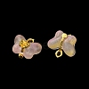 Light Gold Tone Alloy with Glass Charms PALLOY-Q457-01G-03-3