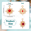10Pcs Brass Micro Pave Cubic Zirconia Pendants KK-NB0003-94B-2