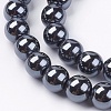 Non-Magnetic Synthetic Hematite Beads Strands X-G-H1623-8mm-2-3