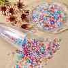 1000Pcs UV Plating Transparent Acrylic Beads OACR-SZ0001-55-3