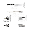 9Pcs 3 Style Tools Resin Alligator Hair Clips PHAR-GL0001-01-2