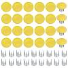 24 Bags Flat Round Cloth Cap Nail Buttons BUTT-BC0001-21D-1