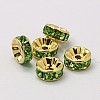 Brass Grade A Rhinestone Spacer Beads RSB039NF-10G-1