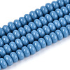 Opaque Solid Color Glass Beads Strands GLAA-ZX008-4mm-18V-1