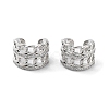 Brass Micro Pave Cubic Zirconia Cuff Earrings EJEW-D088-09P-1