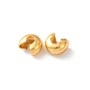 Brass Crimp Bead Cover KK-C157-60G-2