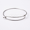 Tarnish Resistant Adjustable 304 Stainless Steel Expandable Bangle Making LS-BJEW-L604-09P-1