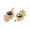 Brass Micro Pave Cubic Zirconia Pendants ZIRC-F136-03G-02-3