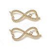Brass Micro Pave Clear Cubic Zirconia Connector Charms KK-E068-VB392-2