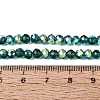 AB Color Plated Transparent Glass Rondelle Beads Strands EGLA-T029-4mm-10F-4