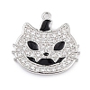 Rack Plating Brass Cubic Zirconia Pendants KK-D031-08-2