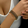 Real 18K Gold Plated Brass Multi Layer Wrap Bracelets RM1445-2-2