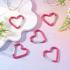 5Pcs Zinc Alloy Spring Gate Rings FIND-TA0009-73A-5