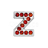 Glass Rhinestone Slide Charms PALLOY-TAC0018-02-Z-1