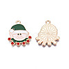 Christmas Alloy Enamel Pendants X-ENAM-Q442-51-3