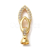 Rack Plating Brass Micro Pave Cubic Zirconia Ice Pick Pinch Bails ZIRC-P117-01B-G-1