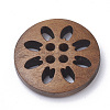 4-Hole Wooden Buttons X-WOOD-S040-35-3