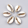 Electroplate Freshwater Shell Pendants X-SHEL-S274-19-1
