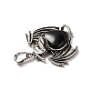 Natural Obsidian Heart Pendants KK-K331-01AS-05-4