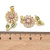 Brass Micro Pave Cubic Zirconia Pendants KK-H265-10A-G-3