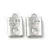 Rack Plating Brass Micro Pave Cubic Zirconia Pendants X-KK-P290-55P-1