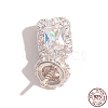 Rhodium Plated 925 Sterling Silver Pin Peg Bails STER-Z005-08P-1