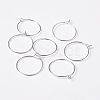 Silver Color Plated Brass Earring Hoops X-EC067-1S-5