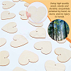 1 Set Wooden Wedding Guest Book Alternative AJEW-CP0005-17-4