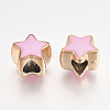 UV Plating Acrylic European Beads X-OACR-T005-91KC-09-2