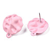 Spray Painted Iron Stud Earring Findings IFIN-N008-015C-1