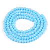 Opaque Solid Color Imitation Jade Glass Beads Strands EGLA-A039-P2mm-D12-3