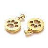 Ion Plating(IP) 304 Stainless Steel Pet Pendants STAS-Z006-15G-2