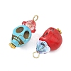 Dyed Synthetic Turquoise Pendants PALLOY-JF06014-2