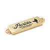 Beach Theme Rack Plating Brass Rectangle Connector Charms KK-P261-08D-G01-2