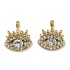 304 Stainless Steel Micro Pave Cubic Zirconia Charms STAS-K302-01B-G-1