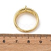 Brass Micro Pave Clear Cubic Zirconia Ring Components KK-NH0007-11G-3