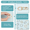 12Pcs 6 Styles Alloy Spring Gate Rings FIND-WR0008-96-4