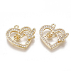 Brass Micro Pave Cubic Zirconia Peg Bails Pendants LS-KK-T038-359G-1