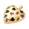Brass Micro Pave Cubic Zirconia Pendants KK-U076-16G-02-2