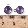 Natural Amethyst Pendants G-K372-03P-02-3